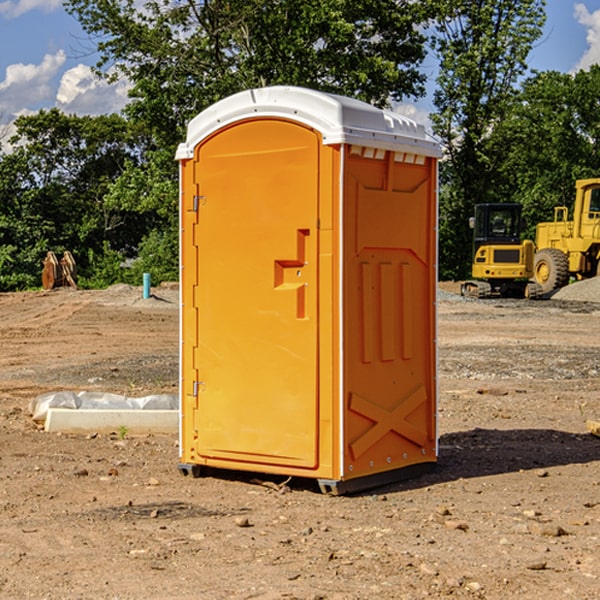 how often are the portable toilets cleaned and serviced during a rental period in Bushong Kansas